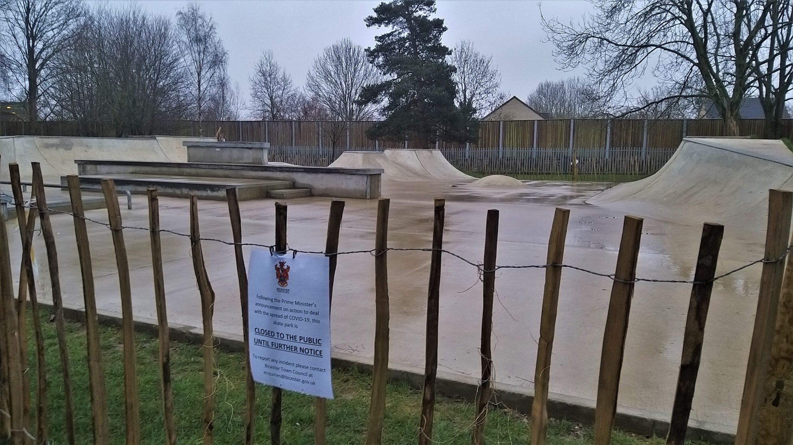 Garth Park Skate Park Closed